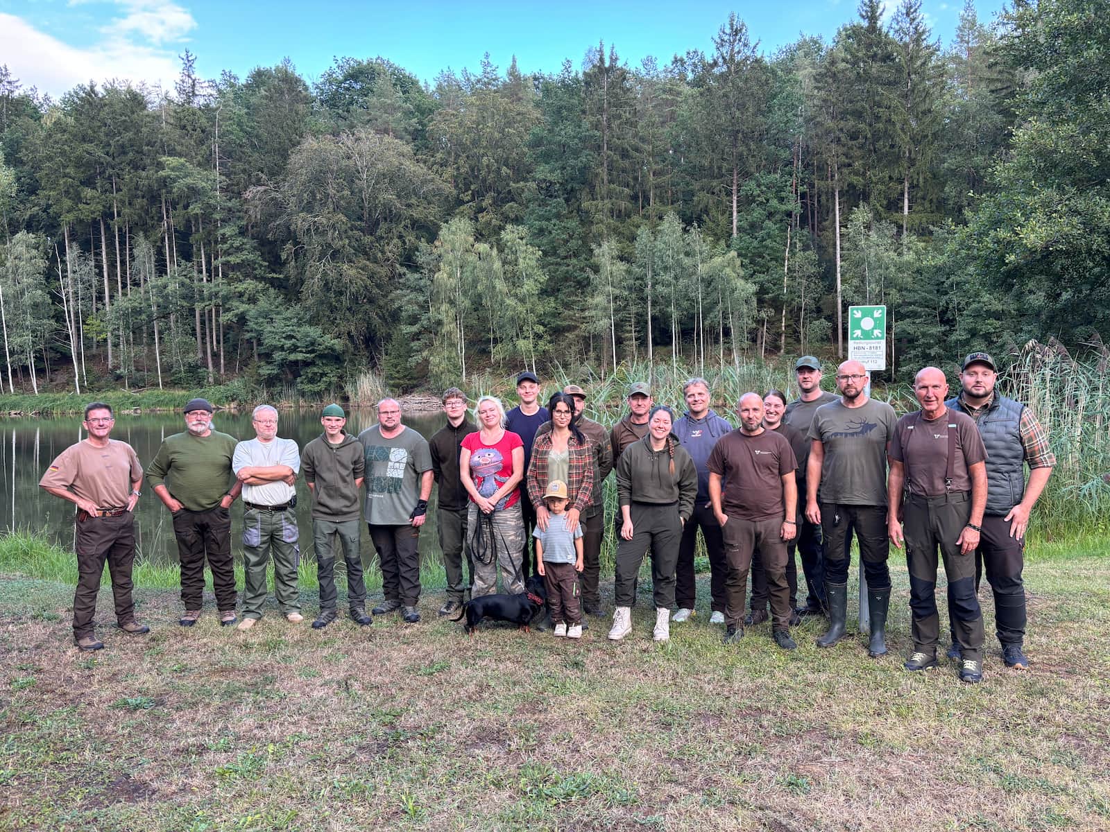 Kursgruppe im Lehrrevier